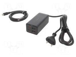 Baseus Cargador de Escritorio GaN 67W con USB-A y 2x USB-C