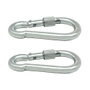 Edm Mosquetón bombero con seguro Msq02 de acero galvanizado 6 x 60 mm