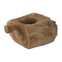 DKD Home Decor Portavelas de Teca con Asa Estilo Antiguo Natural