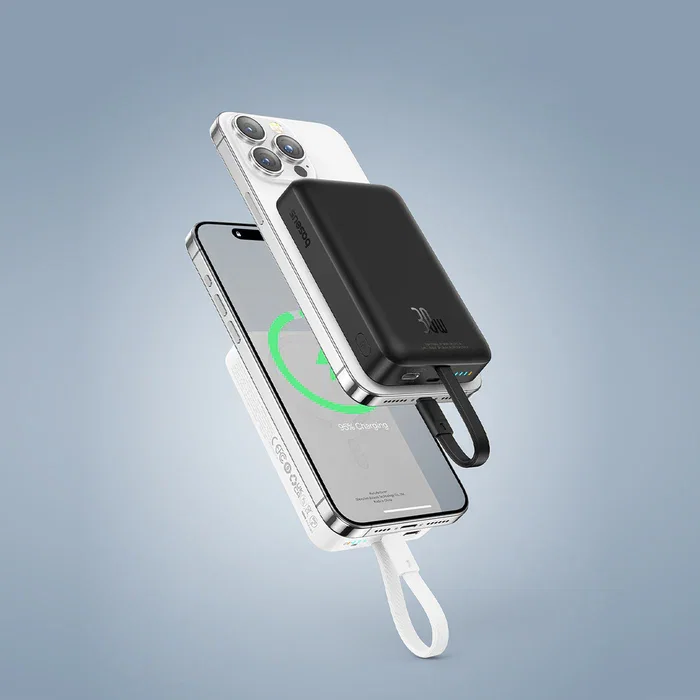BASEUS ENERFILL FM11 Power Bank 10000mAh 30W USB C Cable Negro