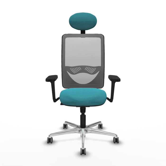 PIQUERAS Y CRESPO Silla de oficina Zulema con Mecanismo Sincro, Tela Turquesa y Malla Gris PIQUERAS Y CRESPO Silla de oficina Zulema con Mecanismo Sincro, Tela Turquesa y Malla Gris