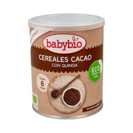 Babybio Cereales Cacao con Quinoa para Bebés a partir de 8 Meses, Ecológicos, Sin Azúcares Añadidos, 220g