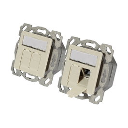 EFB Elektronik ET-25130.1V1 Toma de datos Cat.6A 2xRJ45 Blanco