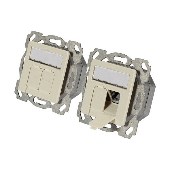 EFB Elektronik ET-25130.1V1 Toma de datos Cat.6A 2xRJ45 Blanco EFB Elektronik ET-25130.1V1 Toma de datos Cat.6A 2xRJ45 Blanco