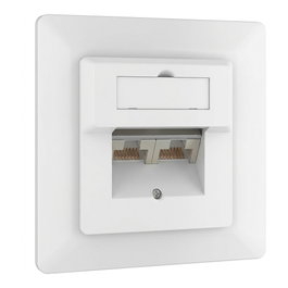 EFB Elektronik Toma de datos Cat.6A 2xRJ45 Blanco ET-25130.1V1