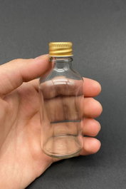 Hermia Tu-6L1goldkapakl1 Juego de Botellas de Vidrio 6 Piezas 50ml Vidrio Transparente con Acentos Dorados