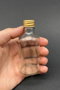 Hermia Tu-6L1goldkapakl1 Juego de Botellas de Vidrio 6 Piezas 50ml Vidrio Transparente con Acentos Dorados