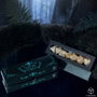 Q Workshop Elvish Jumbo Set de 7 Dados (Beige brillante y Cobre)