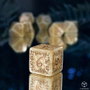 Q Workshop Elvish Jumbo Set de 7 Dados (Beige brillante y Cobre)