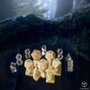 Q Workshop Elvish Jumbo Set de 7 Dados (Beige brillante y Cobre)