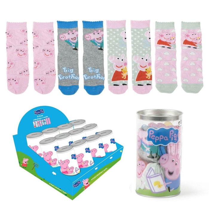 Cerdá Pack de 4 Calcetines Peppa Pig Talla 23/26 Multicolor Cerdá Pack de 4 Calcetines Peppa Pig Talla 23/26 Multicolor