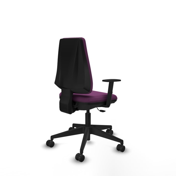 PIQUERAS Y CRESPO Silla de oficina Elche Morada con Brazos 1D