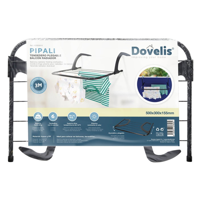 Dovelis Tendedero plegable Pipali 50x30x15,5cm Dovelis Tendedero plegable Pipali 50x30x15,5cm