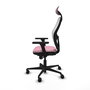 PIQUERAS Y CRESPO Silla de oficina Jorquera Rosa y Blanco