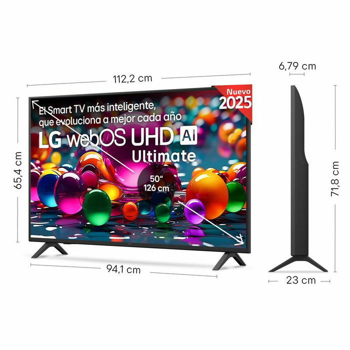 LG 50UA75006LA Smart TV 4K Ultra HD 50 pulgadas webOS 25 Negro