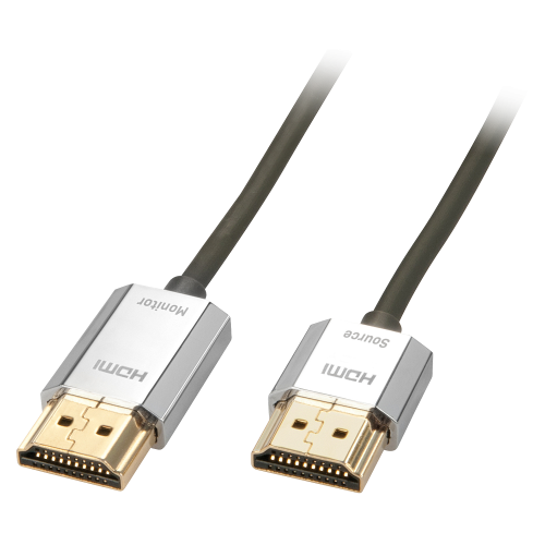 Lindy Cable HDMI High Speed Cromo Slim Ethernet 3m Gris 41675