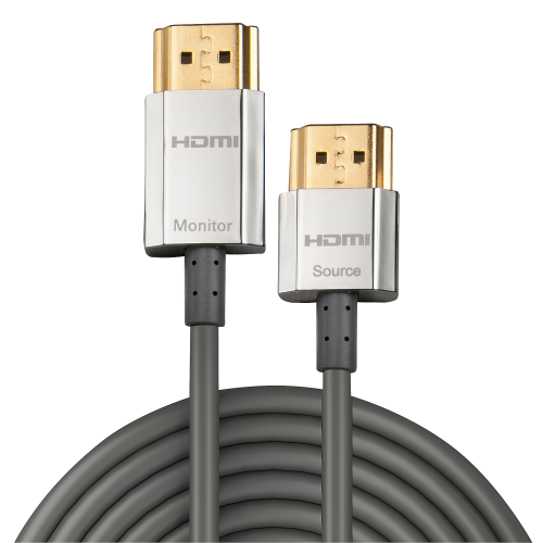 Lindy Cable HDMI High Speed Cromo Slim Ethernet 3m Gris 41675