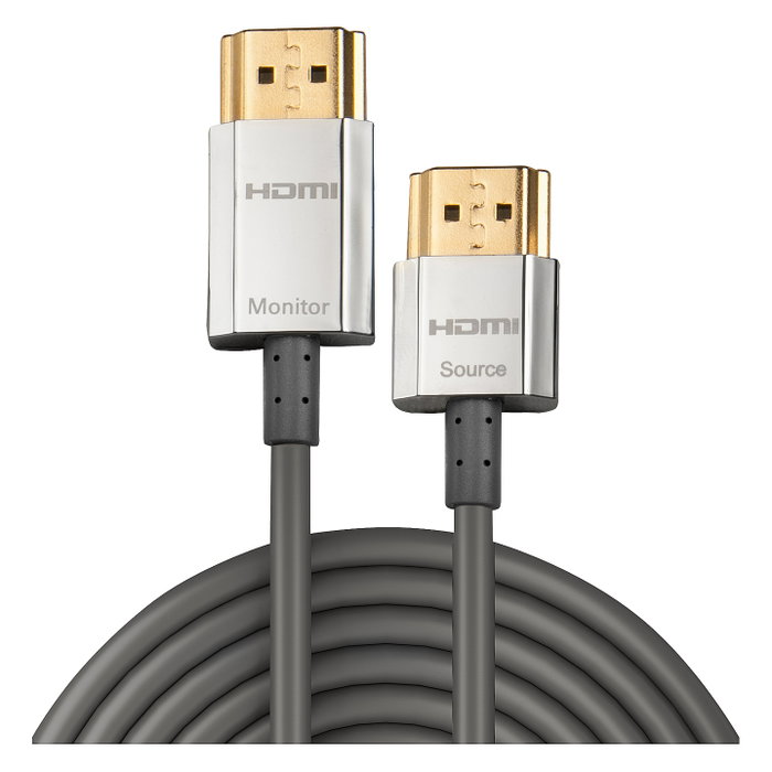 Lindy Cable HDMI High Speed Cromo Slim Ethernet 3m Gris 41675