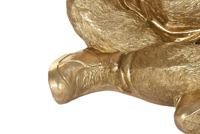 DKD Home Decor Figura de Gorila Dorado en Resina