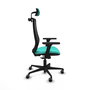 PIQUERAS Y CRESPO Silla de oficina Mardos con mecanismo Sincro, Turquesa y Negro