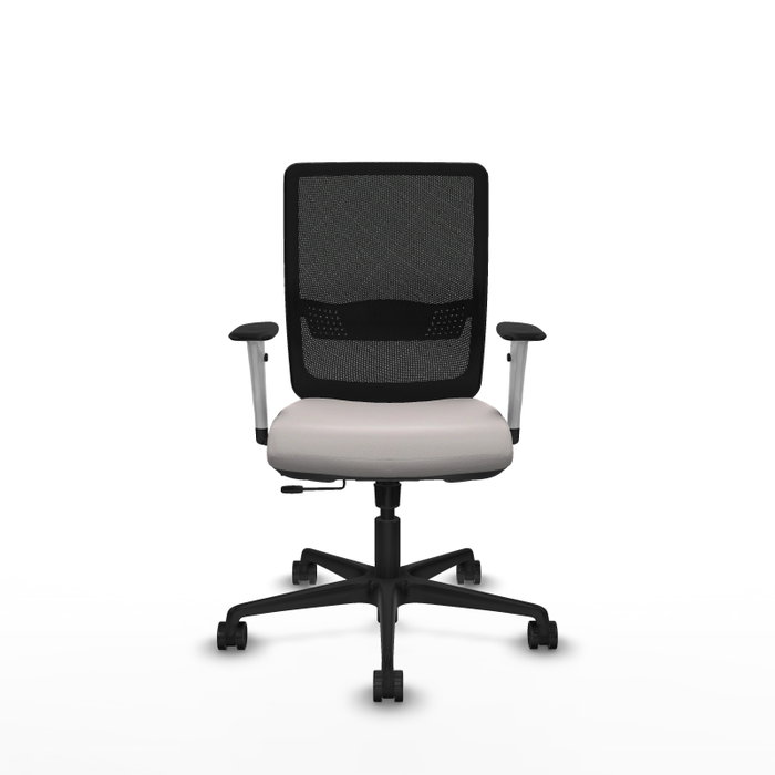 PIQUERAS Y CRESPO Silla de oficina Haches con mecanismo Sincro/Traslack, Blanco y Negro