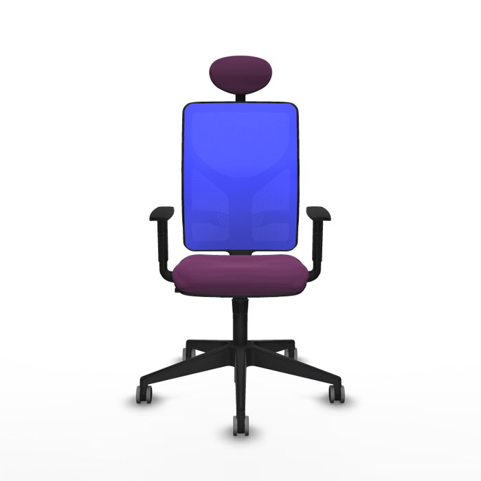 PIQUERAS Y CRESPO Silla de oficina Motilla con mecanismo Sincro, Morado y Azul