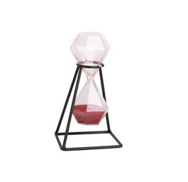 DKD Home Decor Reloj de Arena Metal y Cristal Negro