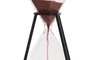 DKD Home Decor Reloj de Arena Moderno Negro Rojo Metal Cristal 10.5 x 18.5 x 10.5 cm (6 Unidades)