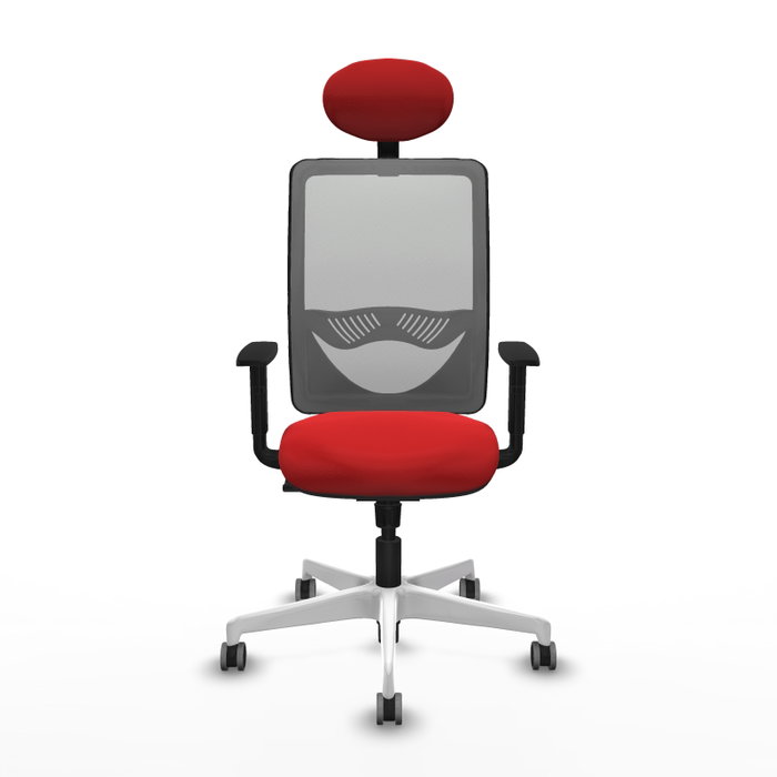 PIQUERAS Y CRESPO Silla de oficina Zulema con Mecanismo Sincro, Rojo y Gris PIQUERAS Y CRESPO Silla de oficina Zulema con Mecanismo Sincro, Rojo y Gris
