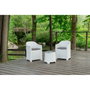 Ipae Progarden Conjunto de terraza Luna de 3 piezas blanco