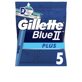Gillette BLUE II PLUS Cuchillas de Afeitar Desechables para Hombre, Paquete con 5 Unidades