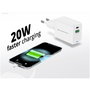 Conceptronic ALTHEA15W Cargador GaN 20W con 2 Puertos USB (USB-C y USB-A) Blanco