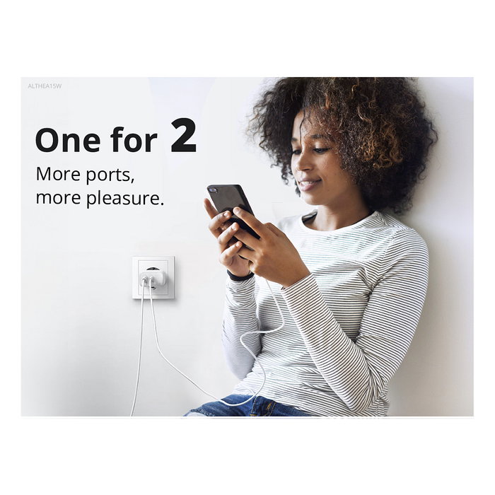 Conceptronic ALTHEA15W Cargador de Pared 20W Blanco USB-C y USB-A GaN Conceptronic ALTHEA15W Cargador de Pared 20W Blanco USB-C y USB-A GaN
