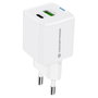 Conceptronic ALTHEA15W Cargador de Pared 20W Blanco USB-C y USB-A GaN