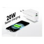 Conceptronic ALTHEA15W Cargador de Pared 20W Blanco USB-C y USB-A GaN