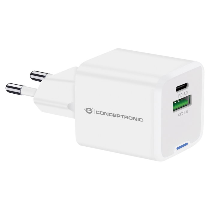 Conceptronic ALTHEA15W Cargador de Pared 20W Blanco USB-C y USB-A GaN Conceptronic ALTHEA15W Cargador de Pared 20W Blanco USB-C y USB-A GaN