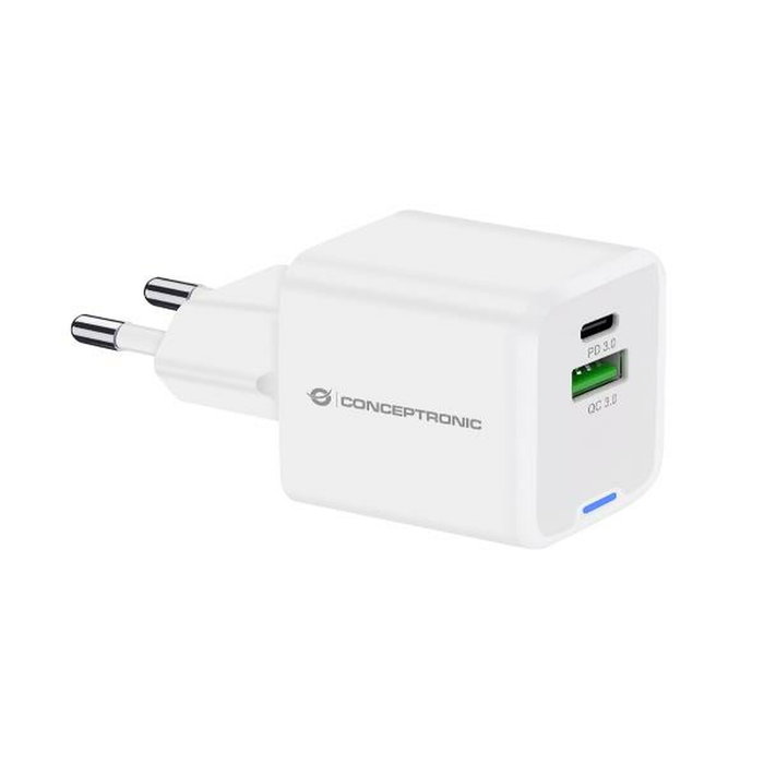 Conceptronic ALTHEA15W Cargador de Pared 20W Blanco USB-C y USB-A GaN Conceptronic ALTHEA15W Cargador de Pared 20W Blanco USB-C y USB-A GaN