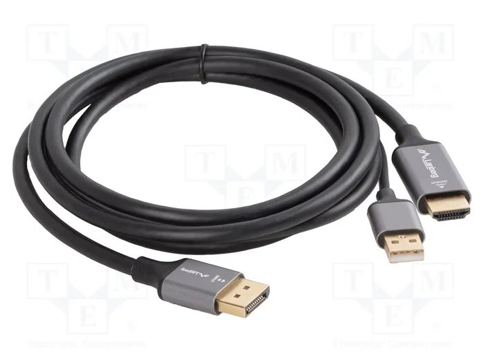 Lanberg Cable DisplayPort a HDMI 4K 1,8m