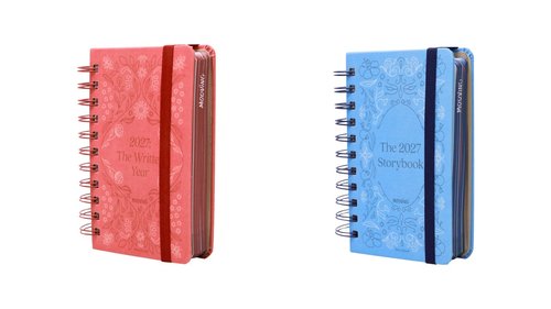 MOOVING Agenda Anual 2027 Storybook Wire-O tapa de tela con goma MOOVING Agenda Anual 2027 Storybook Wire-O tapa de tela con goma