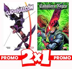 Panini España S.A. 2x1 Ojo de Halcón: Caída Libre y Caballero Negro: La Maldición de la Espada de Ébano
