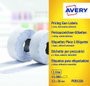 AVERY-DENNISON Etiquetas de Precios Adhesivo Removible 26x12 mm Blanco Rollo 1.500 uds.