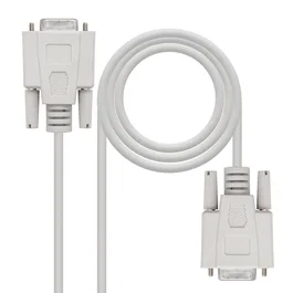 Nanocable 10.14.0602 Cable Null Modem Serie DB9 Hembra a DB9 Hembra, 1.8 Metros, Color Beige