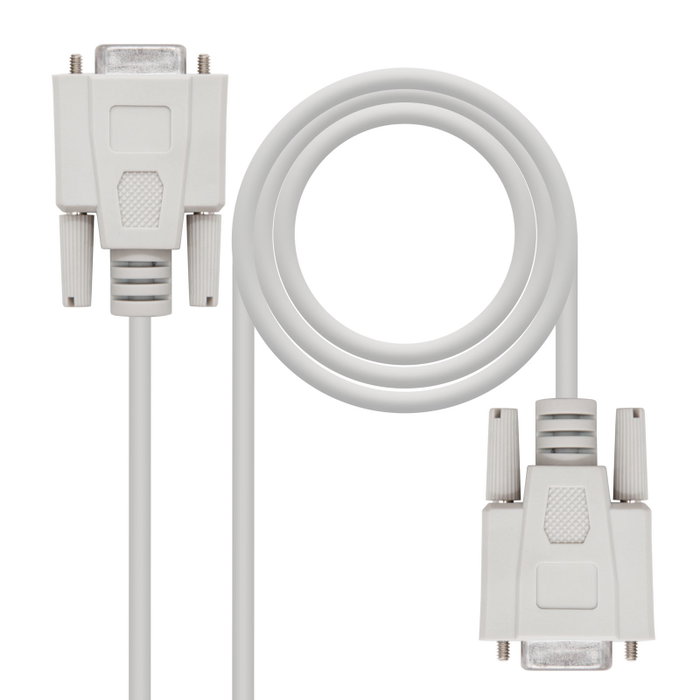 Nanocable Cable Serie Null Modem DB9 Hembra a DB9 Hembra 1,8 m Beige Nanocable Cable Serie Null Modem DB9 Hembra a DB9 Hembra 1,8 m Beige