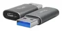 Trust Calyx Adaptador USB 3.2 Gen2 Tipo-C (Hembra) a USB-A (Macho), ABS, Gris, Incluye 2 Piezas