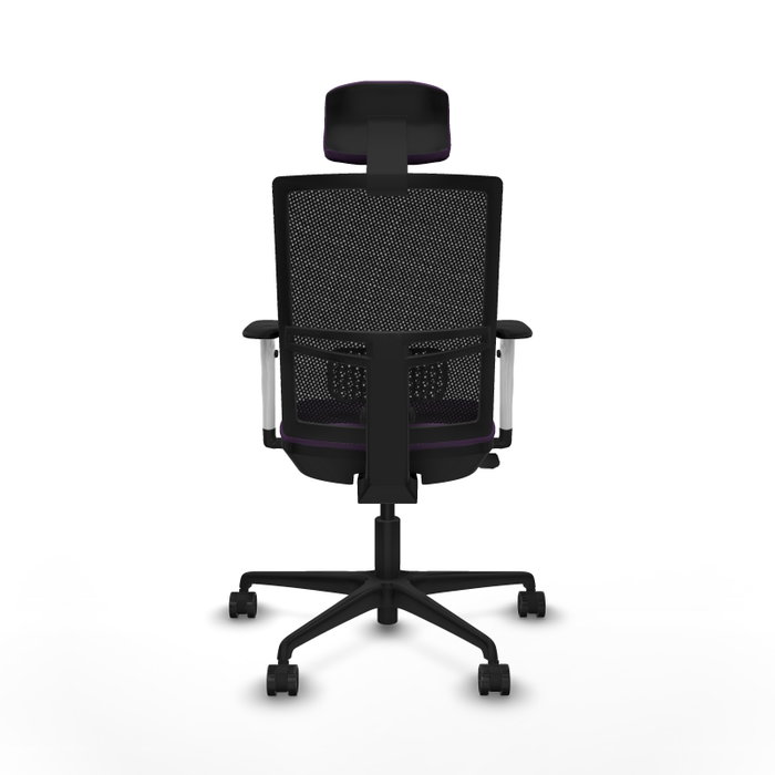 PIQUERAS Y CRESPO Silla de oficina Yunquera con mecanismo Sincro/Traslack Morado y Negro