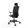 PIQUERAS Y CRESPO Silla de oficina Yunquera con mecanismo Sincro/Traslack Morado y Negro