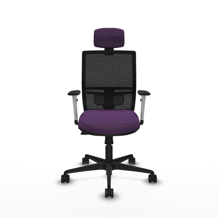PIQUERAS Y CRESPO Silla de oficina Yunquera con mecanismo Sincro/Traslack Morado y Negro