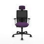 PIQUERAS Y CRESPO Silla de oficina Yunquera con mecanismo Sincro/Traslack Morado y Negro