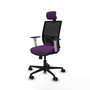 PIQUERAS Y CRESPO Silla de oficina Yunquera con mecanismo Sincro/Traslack Morado y Negro