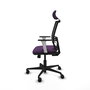 PIQUERAS Y CRESPO Silla de oficina Yunquera con mecanismo Sincro/Traslack Morado y Negro